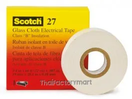 สก๊อตเบอร์ 27 เทปผ้าใยแก้ว ขนาด 3/4 นิ้ว X 66 ฟุต - SCOTCH? NO. 27 GLASS CLOTH TAPE 3/4 IN X 66 FT
