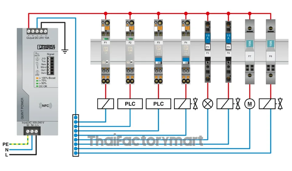 DIN Rail Power Supply, 93%, 24V, 10A, 240W, Adjustable photo 2