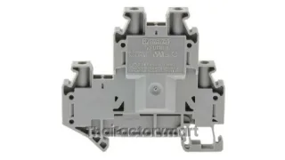 Phoenix Contact UTTB 4 Double-level terminal block (3044814), 4 mm², 30 A, 800 V, Screw connection, Gray