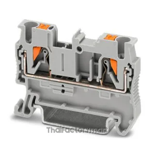 Terminal Block, Push-In, 2 Poles, 800V, 24A, 0.14 ... 4mm², Grey