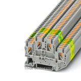 Terminal Block, Push-In, 4 Poles, 500V, 22A, 0.14 ... 4mm², Grey photo 2