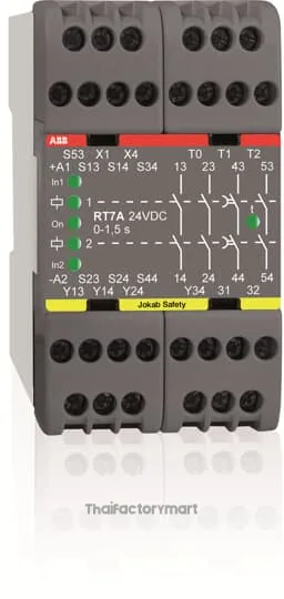 ABB 24 V dc Safety Relay Single or Dual Channel with 5 Safety Contacts