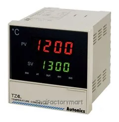 PID Temperature Controller, 1/4 DIN, Digital, Relay Output, 2 Alarm Outputs, 100-240 VAC