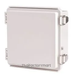 Enclosure, Hinge/Latch, ABS Gray, 5.91×5.91×3.54"