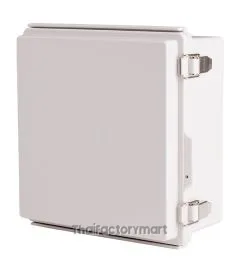 Enclosure, Hinge/Latch, ABS Gray, 8.27×8.27×3.94"