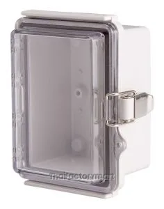 Enclosure, Hinge/Latch, ABS Clear, 3.54×4.72×2.76"