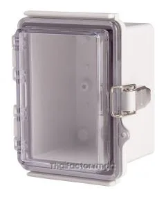 Enclosure, Hinge/Latch, ABS Clear, 3.54×4.72×3.35"