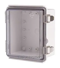 Enclosure, Hinge/Latch, ABS Clear, 5.12×5.91×3.35"