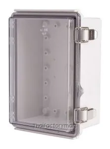Enclosure, Hinge/Latch, ABS Clear 5.12X7.09 X3.94"