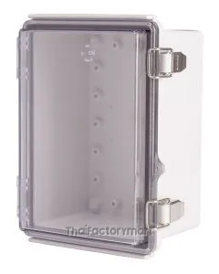 Enclosure, Hinge/Latch, PC Clear, 5.12X7.09 X3.94"