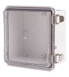 Enclosure, Hinge/Latch, ABS Clear, 5.91×5.91×3.54"