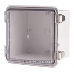 Enclosure, Hinge/Latch, PC Clear, 5.91x5.91x4.72"