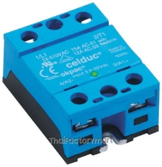 Celduc 50 A Solid State Relay, Zero Crossing, Chassis Mount, Triac, 275 V rms Maximum Load