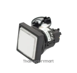 DR22F3M-E3W : PILOT LIGHT FLUSH SQUARE 22mm. WHITE
