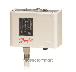 060-537866 Danfoss KP1 Pressure Switch, -0.2 - 7.5 bar, differential 0.7 - 4 bar, Solder 6 mm, SPDT, Auto reset, IP44