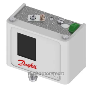 060-513366 Danfoss KP5 Pressure Switch, 8 - 32 bar, differential 3 bar, Flare 1/4, SPDT, Manual Max reset, IP30