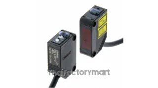 Photoelectric sensor, through-beam laser, 60m, pre-wired, NPN output, 2M cable