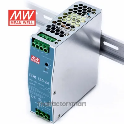 EDR-120-24, DIN Rail Power Supply, 88%, 24V, 5A, 120W, Adjustable รูปที่ 2