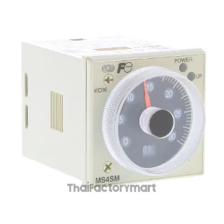 Fuji Electric multi-mode relay timer, LED indicator(s), 0.05 seconds to 60 hours selectable timing range, 100-240 VAC operating voltage, (1) DPDT timed relay output(s), socket mount, 11-pin.