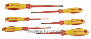 00 20 12 V02 Knipex VDE Phillips, Slotted Screwdriver Set 6 Piece