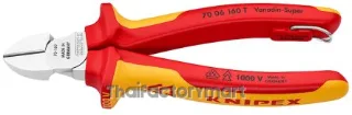 70 06 160 T Knipex VDE/1000V Insulated 160 mm Side Cutters