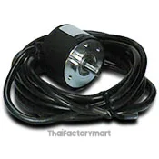 Koyo Encoder, Incremental, Light Duty, 2500 Pulses per Revolution, 6mm Solid Shaft, 38mm Diameter Body, 5VDC, Line Driver (Differential - 26C31), IP40 (Simple Dust Proof), 2 meter Cable, Tinned Ends, Mounting Screws included