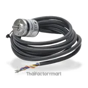 Koyo Encoder, Incremental, Light Duty, 1000 Pulses per Revolution, 4mm Solid Shaft, 25mm Diameter Body, 5VDC, Line Driver (Differential - 26C31), IP50 (Dust Proof), 2 meter Cable, Tinned Ends, Mounting Screws included