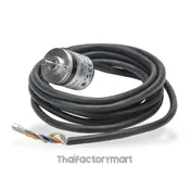 Koyo Encoder, Incremental, Light Duty, 1024 Pulses per Revolution, 4mm Solid Shaft, 25mm Diameter Body, 5VDC, Line Driver (Differential - 26C31), IP50 (Dust Proof), 2 meter Cable, Tinned Ends, Mounting Screws included
