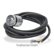 Koyo Encoder, Incremental, Light Duty, 360 Pulses per Revolution, 4mm Solid Shaft, 25mm Diameter Body, 5VDC, Line Driver (Differential - 26C31), IP50 (Dust Proof), 2 meter Cable, Tinned Ends, Mounting Screws included