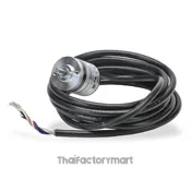 Koyo Encoder, Incremental, Light Duty, 500 Pulses per Revolution, 4mm Solid Shaft, 25mm Diameter Body, 5-12VDC, NPN Open Collector, IP50 (Dust Proof), 2 meter Cable, Tinned Ends, Mounting Screws included