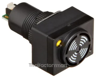 Panel mount buzzer, intermittent/ continuous (high pitched) high sound, 12-24 VAC/DC supply
