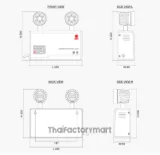 Emergency Light LED Cap 12V-2.9AH 5 hrs Backup รูปที่ 2