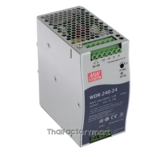 Mean Well WDR-240-48, DIN Rail Power Supply, 48V, 5A, 240W, Adjustable