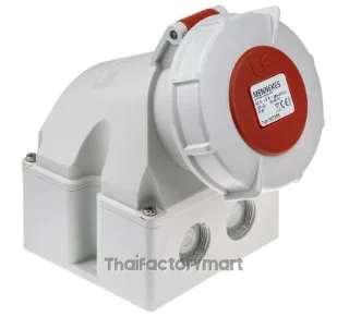 Mennekes IP67 Red Wall Mount 4P Industrial Power Socket, Rated At 32A, 400V