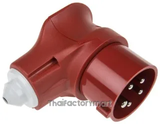 MennekesVario TOP Series, IP44 Red Cable Mount 5P Right Angle Industrial Power Plug, Rated At 16A, 400V