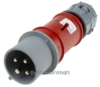 Mennekes PowerTOP Series, IP44 Red Cable Mount 3P+E Industrial Power Plug, Rated At 32A, 415 V