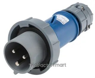 Mennekes PowerTOP Series, IP67 Blue Cable Mount 3P Industrial Power Plug, Rated At 32A, 230V