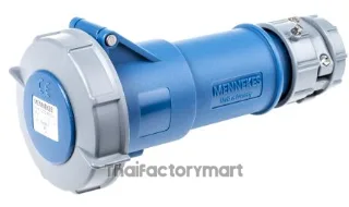 Mennekes PowerTOP Series, IP67 Blue Cable Mount 3P Industrial Power Socket, Rated At 32A, 230V
