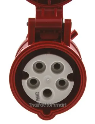 Mennekes IP44 Red Cable Mount 5P Industrial Power Socket, Rated At 16A, 400V