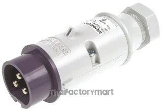 Mennekes IP44 Purple Cable Mount 3P Industrial Power Plug, Rated At 16A, 20 25V