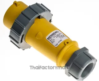 Mennekes AM-TOP Series, IP67 Yellow Cable Mount 2P+E Industrial Power Plug, Rated At 16A, 110 V