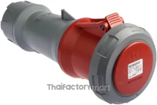 Mennekes PowerTOP Plus Series, IP67 Red Cable Mount 3P+E Industrial Power Socket, Rated At 63A, 415 V