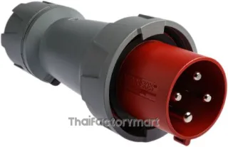 Mennekes PowerTOP Plus Series, IP67 Red Cable Mount 3P+E Industrial Power Plug, Rated At 125A, 415 V