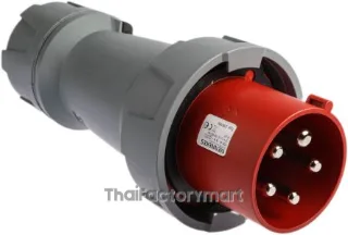 Mennekes PowerTOP Plus Series, IP67 Red Cable Mount 3P+N+E Industrial Power Plug, Rated At 125A, 415 V