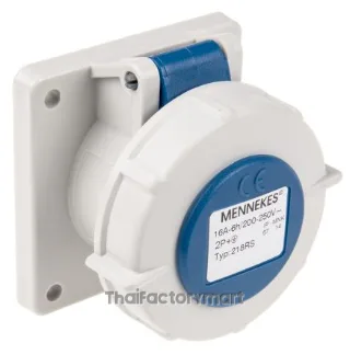 Mennekes IP67 Blue Panel Mount 2P+E Industrial Power Socket, Rated At 16A, 230 V