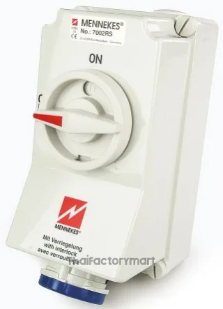 Mennekes Switchable IP67 Interlocked Socket 2P+E, Earthing Position 6h, 32A, 230 V