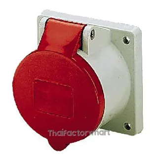 Mennekes IP44 Red Panel Mount 3P+E Industrial Power Socket, Rated At 32A, 415 V