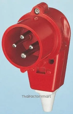 Mennekes IP44 Red Cable Mount 4P Right Angle Industrial Power Plug, Rated At 16A, 400V