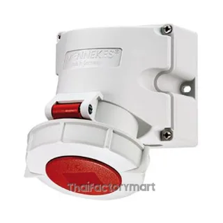 Mennekes IP67 Red Wall Mount 3P+N+E Industrial Power Socket, Rated At 16A, 415 V