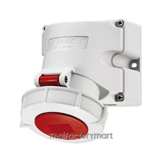 Mennekes IP67 Red Wall Mount 5P Industrial Power Socket, Rated At 32A, 400V